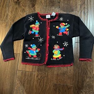 Vintage Nutcracker button up Christmas cardigan